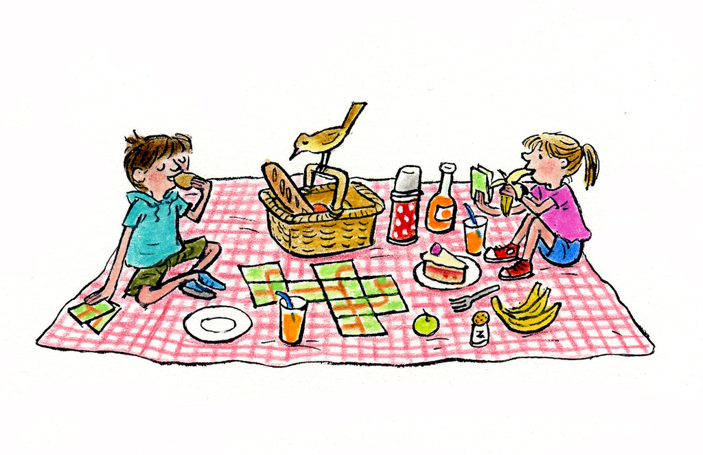 Picknick op de kleuterspeelplaats