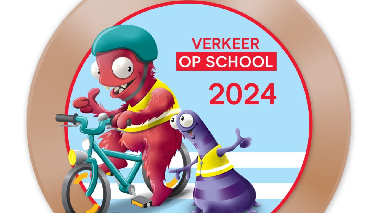 Een bronzen Verkeer op school-medaille